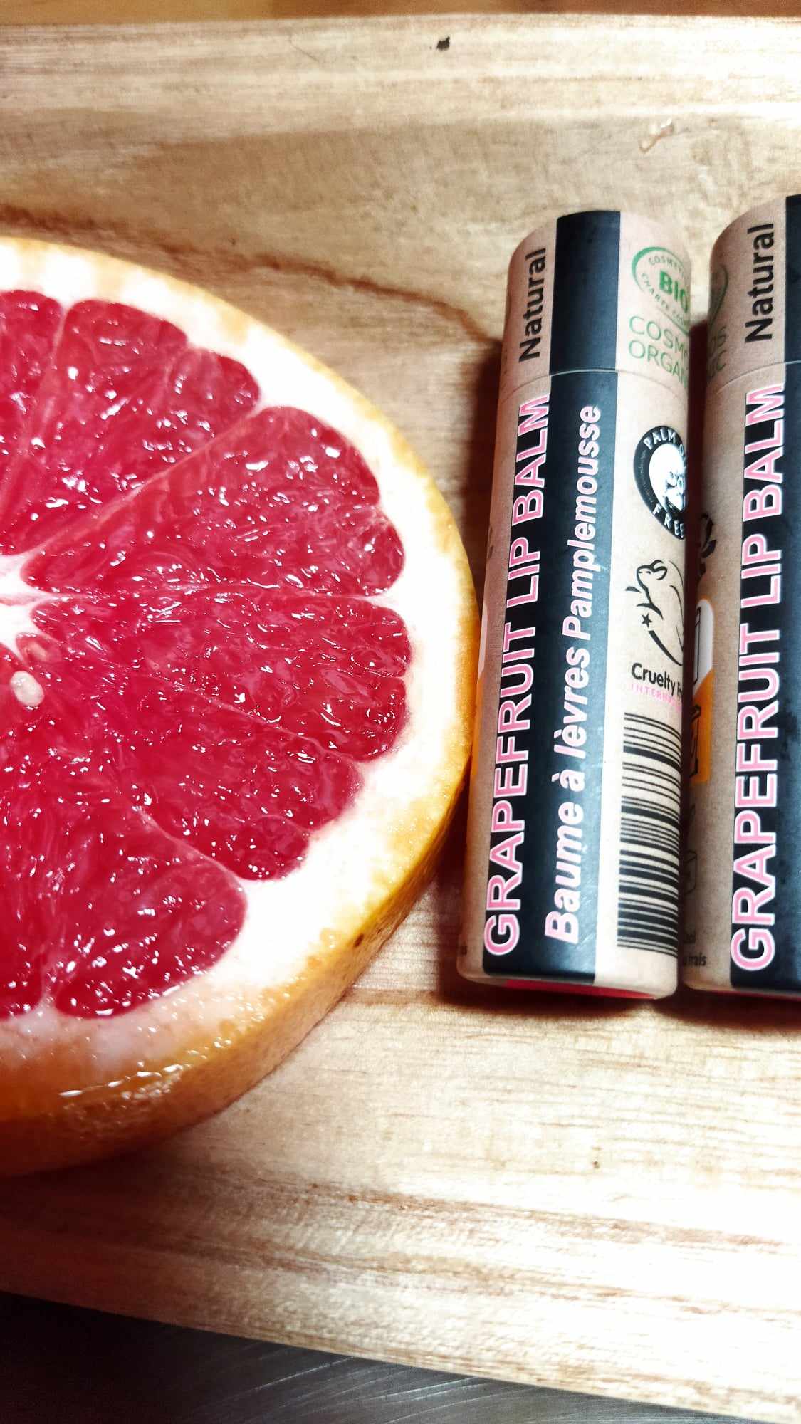 Organski balzam za usne sa arganovim uljem 15ml Pink Grapefruit